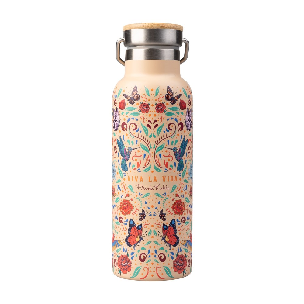 Frida Kahlo - Viva La Vida Steel Bottle With Handle Bouteille - Multicolore